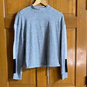 No Boundaries Gray Cowl Neck Sweater
